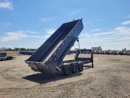 New 2026 Buckshot 83"x18' Triple Axle Telescopic Gooseneck Dump Trailer