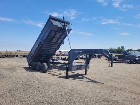 New 2026 Buckshot 83"x18' Triple Axle Telescopic Gooseneck Dump Trailer