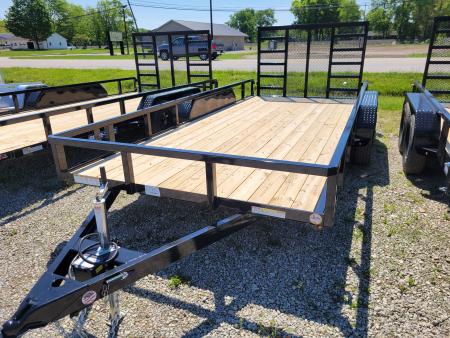New 2026 Sure-Trac 7x16 Tube Top 7k Utility Trailer