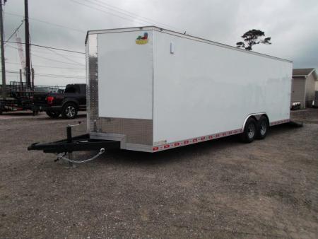 New 2026 Covered Wagon Trailers 8.5x24 Heavy Duty Cargo Trailer / Enclosed Trailer / Car Hauler / XXL Package / 7K Torsion Axles / 7ft Interior / Extra Wide Heavy Duty Ramp / 48  RV Side Door / .080 White Skin