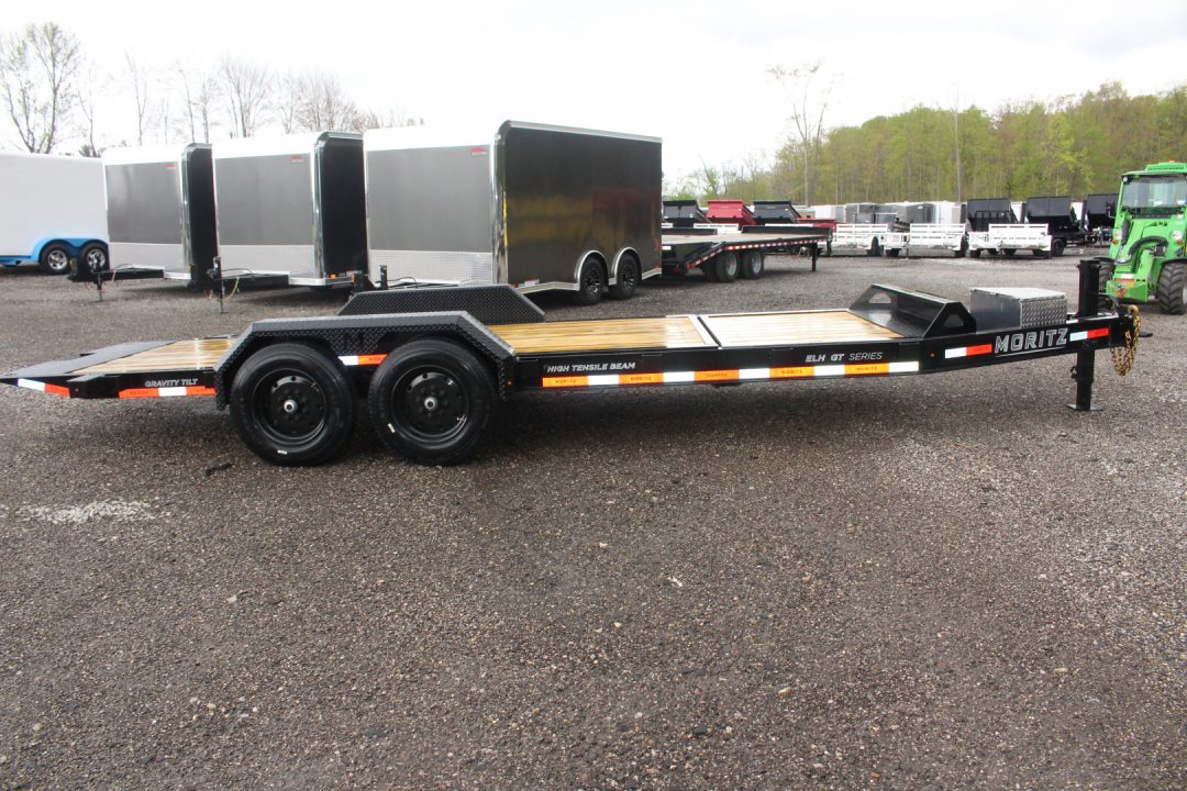 New 2026 Moritz 7' x 16' + 4' Low Pro - Gravity Tilt - Tilt Trailer - 16000# GVW