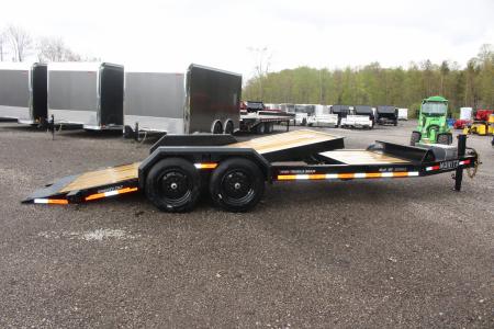 New 2026 Moritz 7' x 16' + 4' Low Pro - Gravity Tilt - Tilt Trailer - 16000# GVW