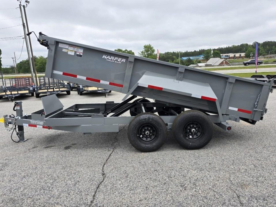 New 2026 TUFFDUMP 14K 7X14 DUMP TRAILER 2' WALLS