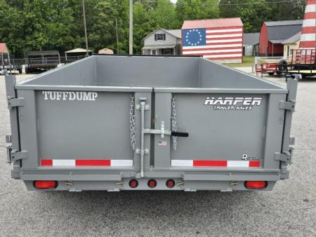 New 2026 TUFFDUMP 14K 7X14 DUMP TRAILER 2' WALLS
