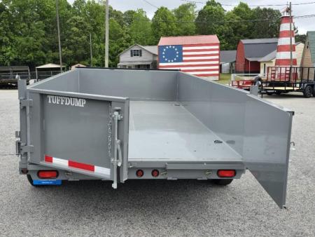 New 2026 TUFFDUMP 14K 7X14 DUMP TRAILER 2' WALLS