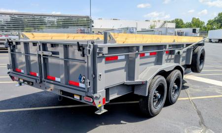 New LPT-210 16' Telescopic, 23K (GVWR) HD 7ga Body Dump Trailer