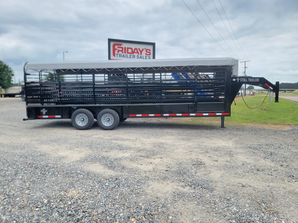 New 2026 Stoll 24'x7' Bar Top Livestock Trailer