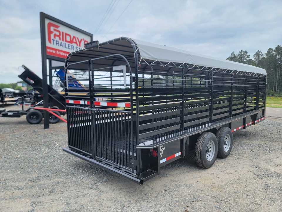New 2026 Stoll 24'x7' Bar Top Livestock Trailer