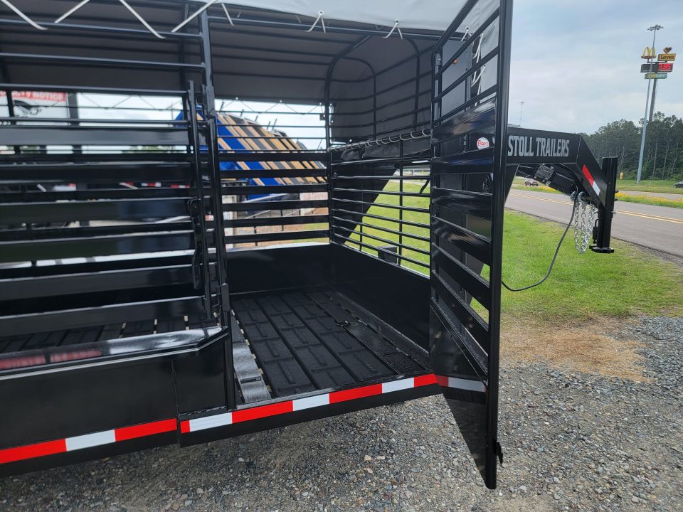 New 2026 Stoll 24'x7' Bar Top Livestock Trailer