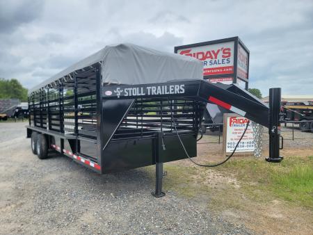 New 2026 Stoll 24'x7' Bar Top Livestock Trailer