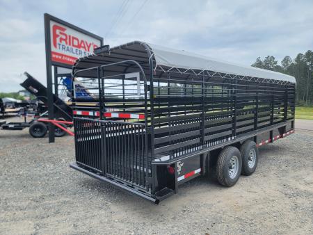 New 2026 Stoll 24'x7' Bar Top Livestock Trailer