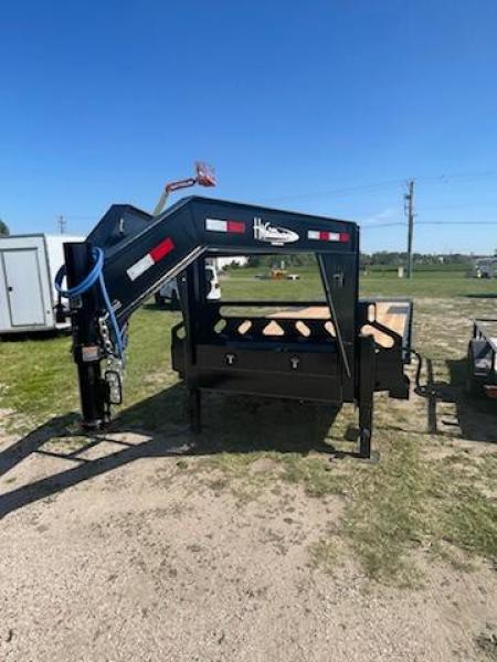New 2024 H and W Trailers 8.5x26 GN flatbed Equipment Trailer