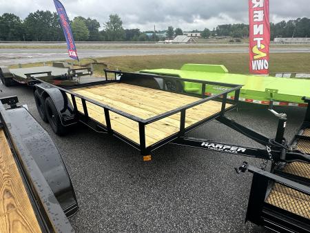New 2025 6.5X14 TANDEM AXLE UTILITY TRAILER WITH BRAKES AND RADIAL TIRES