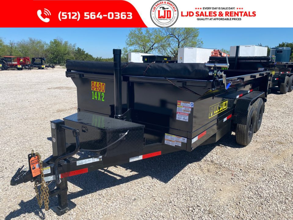 New 2026 US Built 7' X 14' 2' -Tarp - Ramps - 14K - Dump Trailer