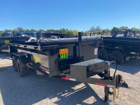 New 2026 US Built 7' X 14' 2' -Tarp - Ramps - 14K - Dump Trailer