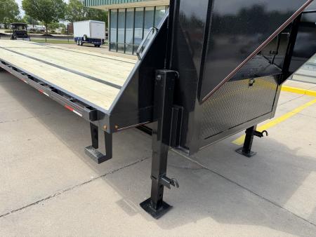 New #144246 2026 MP CUSTOM 40 X 102 TANDEM AXLE 14K FLATBED GOOSENECK W/ SLIDE IN RAMPS