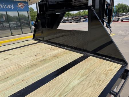 New #144246 2026 MP CUSTOM 40 X 102 TANDEM AXLE 14K FLATBED GOOSENECK W/ SLIDE IN RAMPS