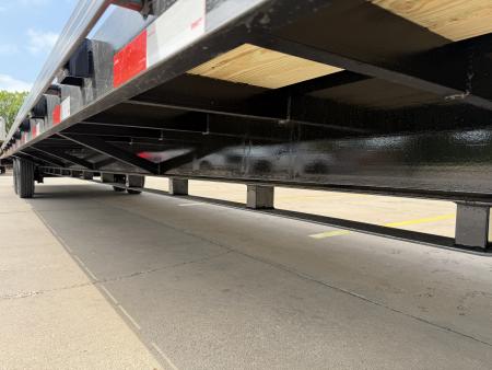 New #144246 2026 MP CUSTOM 40 X 102 TANDEM AXLE 14K FLATBED GOOSENECK W/ SLIDE IN RAMPS