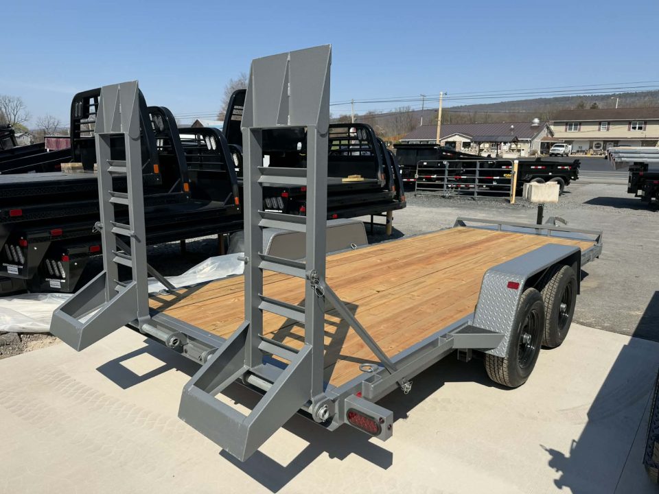 New 2026 BWISE 82x18' 10K Equipment Trailer - GRAY