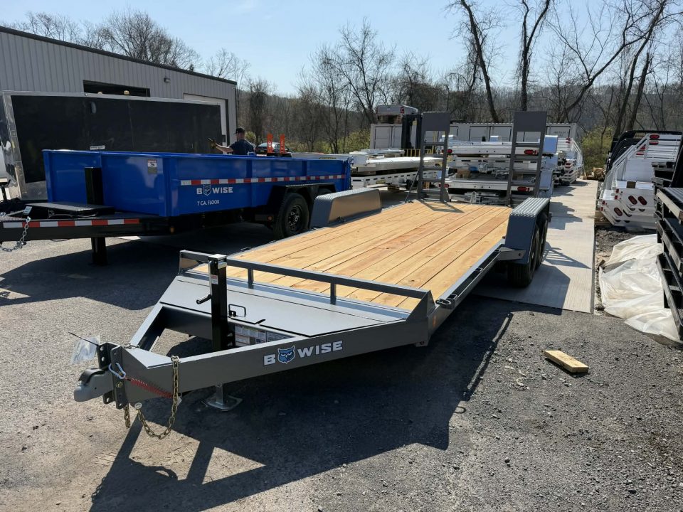 New 2026 BWISE 82x18' 10K Equipment Trailer - GRAY