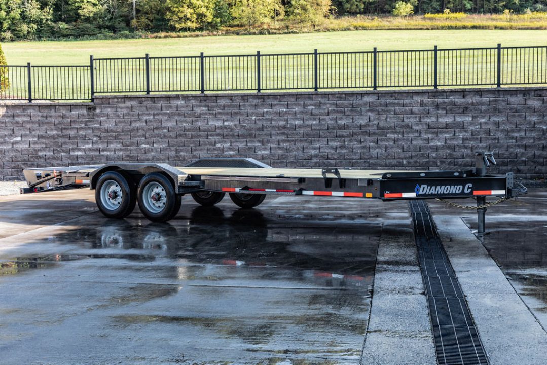 New 2024 Diamond C Trailers LPX 210 WITH MAX RAMPS 22' Equipment Trailer