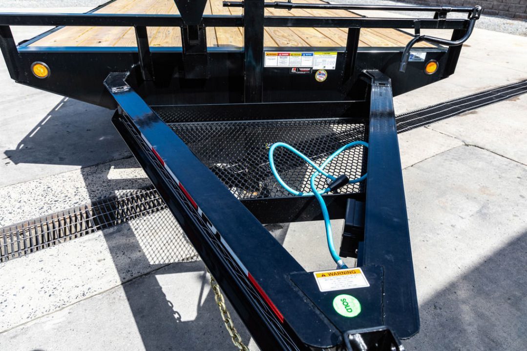 New PJ Trailers 24' I-Beam Deck Over with Monster Ramps (F8)