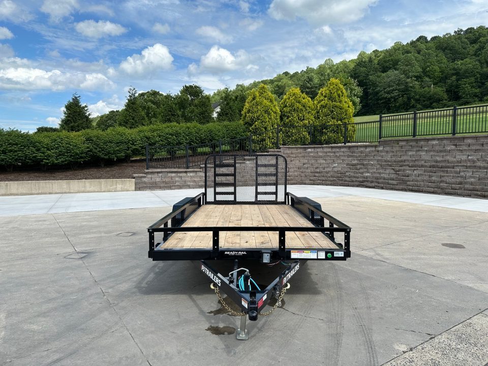 New PJ Trailers 16' Tandem Axle Utility (UL) - HD Mesh Gate