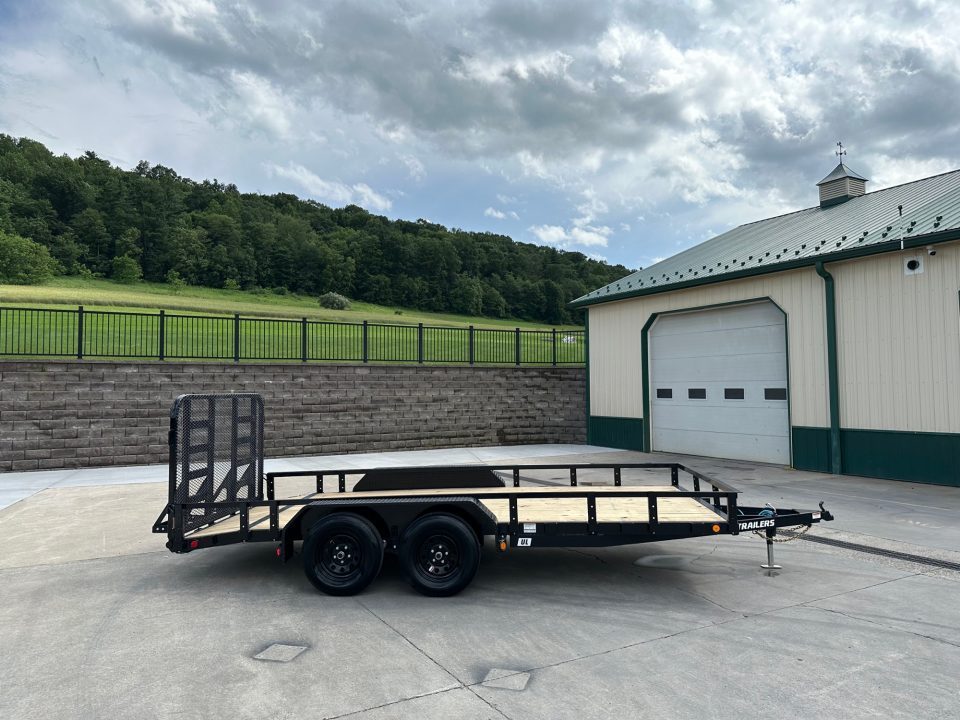 New PJ Trailers 16' Tandem Axle Utility (UL) - HD Mesh Gate