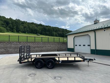 New PJ Trailers 16' Tandem Axle Utility (UL) - HD Mesh Gate