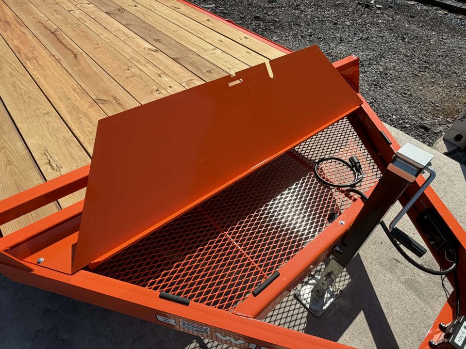 New 2026 BWISE 82x18' 10K Equipment Trailer - ORANGE
