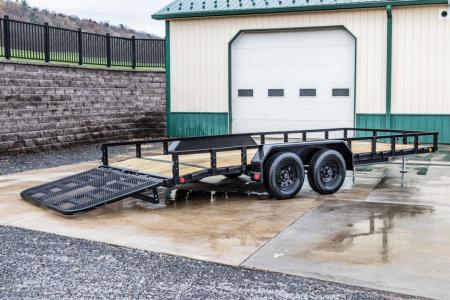 New PJ Trailers 18' Tandem Axle Utility (UL) - HD Mesh Gate