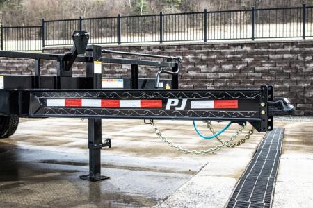 New PJ Trailers 20' I-Beam Deck Over with Slide in Ramps (F8)