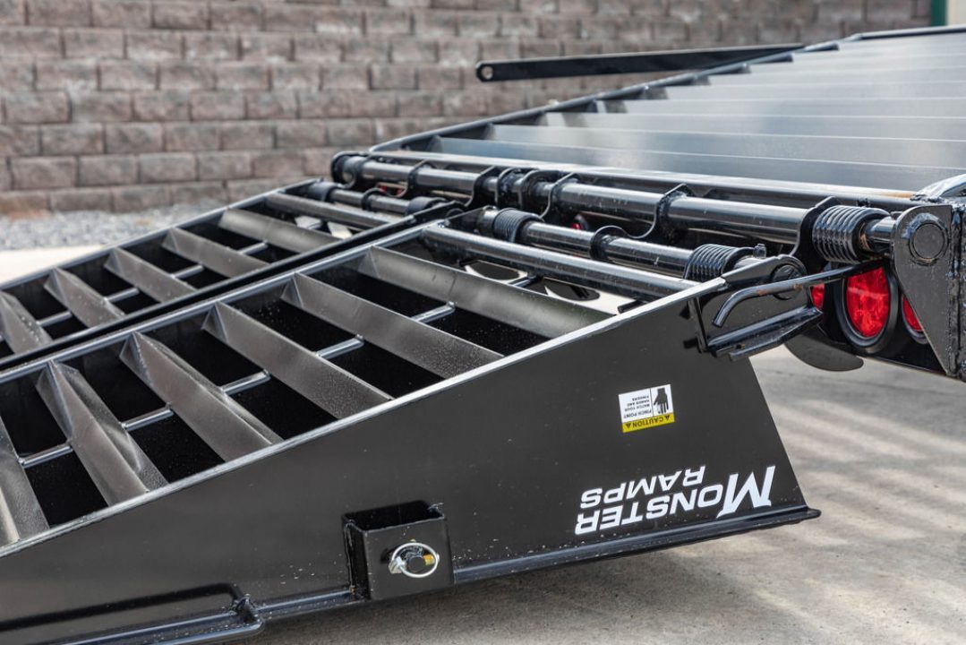 New PJ Trailers 24' I-Beam Deck Over with Monster Ramps (F8)