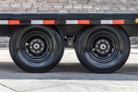 New PJ Trailers 24' I-Beam Deck Over with Monster Ramps (F8)