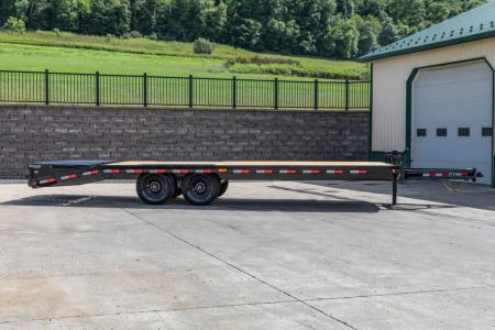 New PJ Trailers 24' I-Beam Deck Over with Monster Ramps (F8)