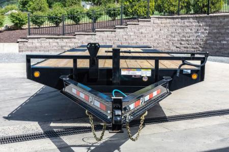 New PJ Trailers 24' I-Beam Deck Over with Monster Ramps (F8)