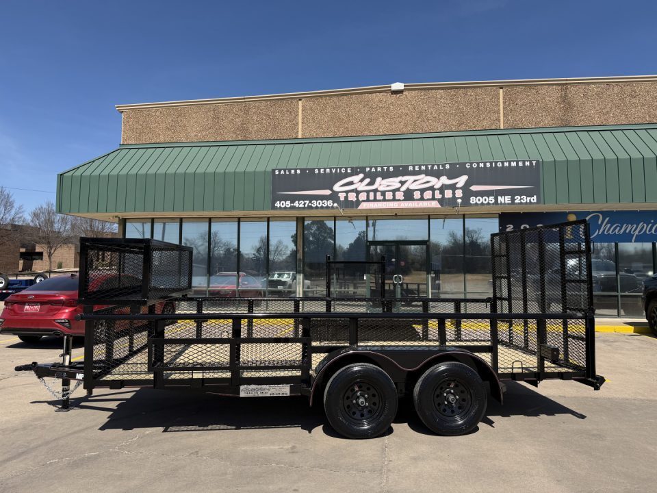 New #144207 2026 MP CUSTOMS 16 X 83 TANDEM AXLE PIPE TOP 7K LANDSCAPE TRAILER W/ 2' SIDES