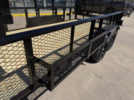 New #144207 2026 MP CUSTOMS 16 X 83 TANDEM AXLE PIPE TOP 7K LANDSCAPE TRAILER W/ 2' SIDES