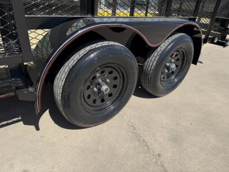 New #144207 2026 MP CUSTOMS 16 X 83 TANDEM AXLE PIPE TOP 7K LANDSCAPE TRAILER W/ 2' SIDES