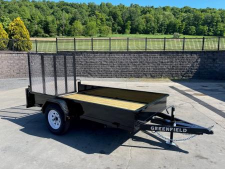New Greenfield Trailers 10' Single Axle Utility - Solid Steel Sides