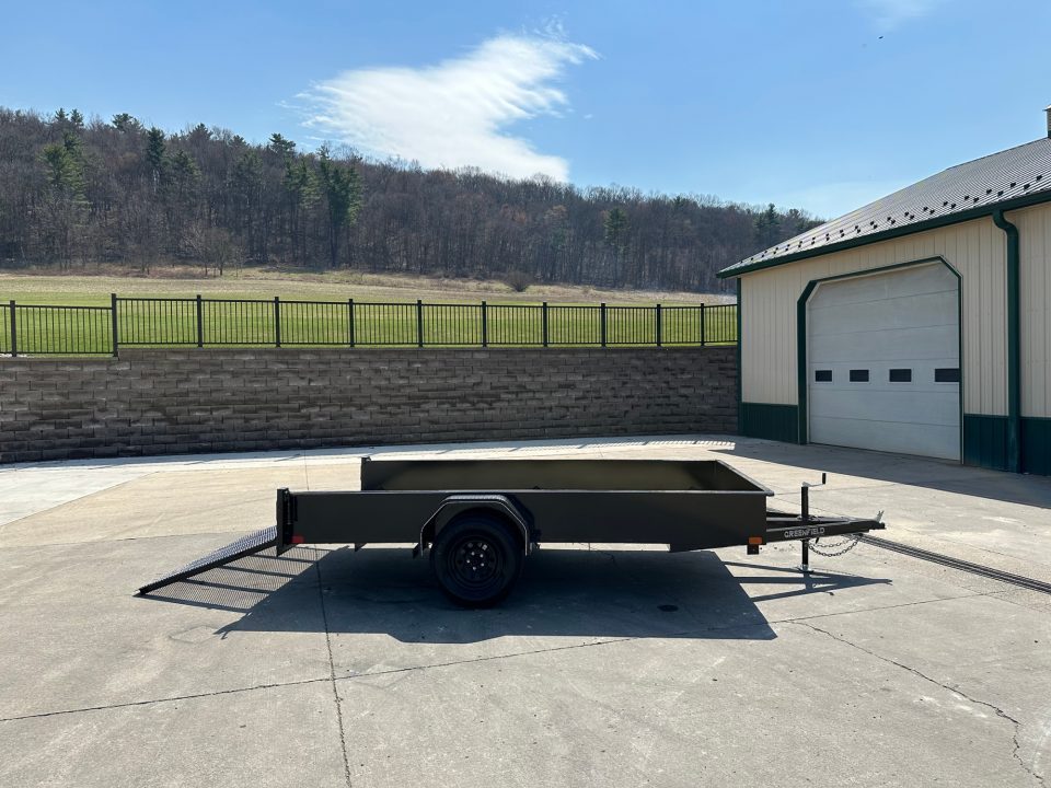 New Greenfield Trailers 12' Single Axle Utility - Solid Steel Sides