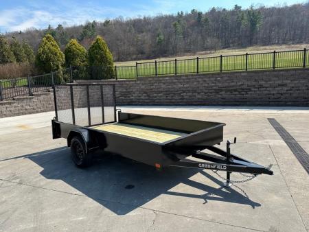 New Greenfield Trailers 12' Single Axle Utility - Solid Steel Sides