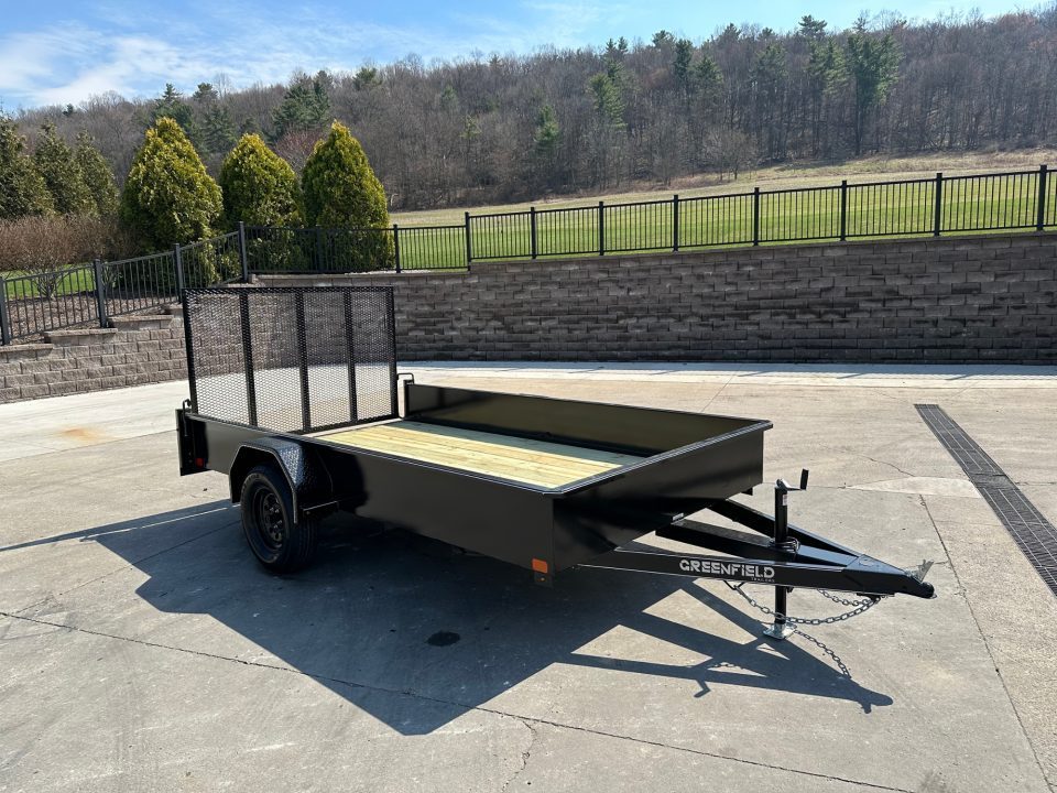 New Greenfield Trailers 12' Single Axle Utility - Solid Steel Sides