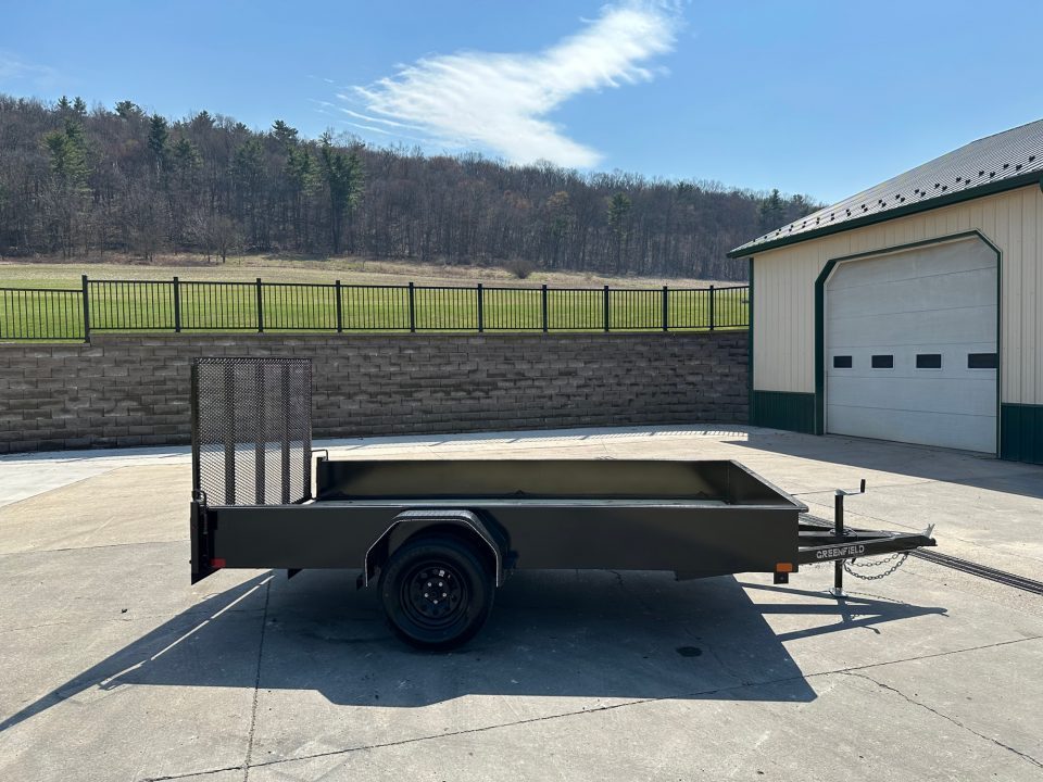 New Greenfield Trailers 12' Single Axle Utility - Solid Steel Sides