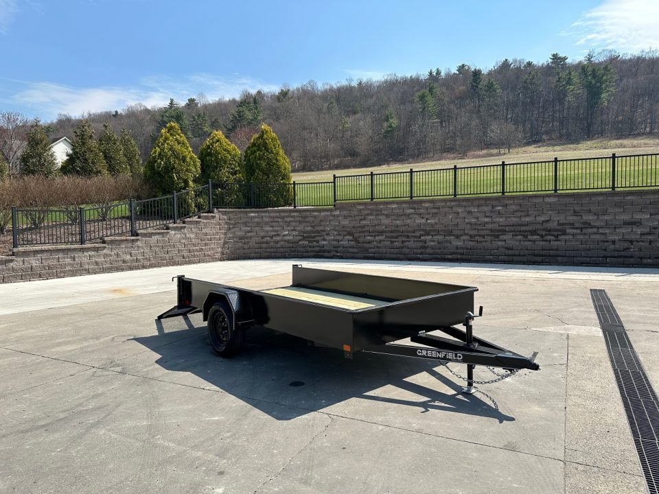 New Greenfield Trailers 12' Single Axle Utility - Solid Steel Sides