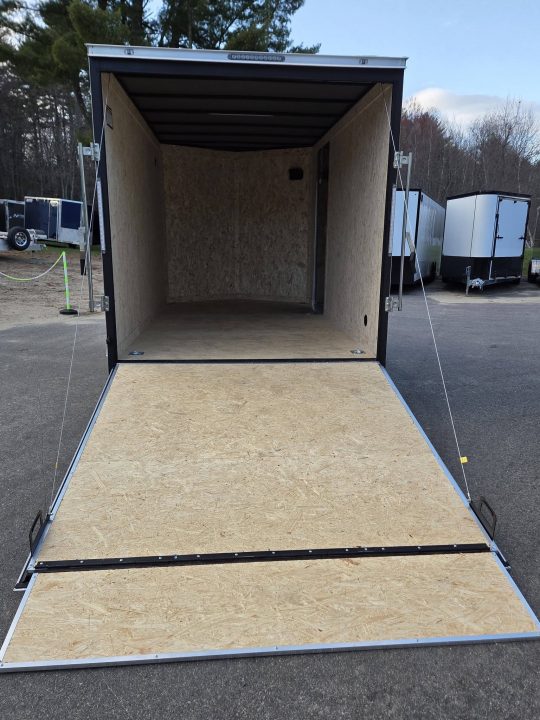 New 2026 Covered Wagon Trailers 7x12 extra height cargo trailer with rear ramp black Cargo / Enclosed Trailer