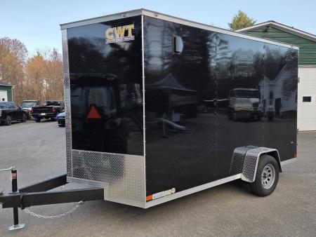 New 2026 Covered Wagon Trailers 7x12 extra height cargo trailer with rear ramp black Cargo / Enclosed Trailer