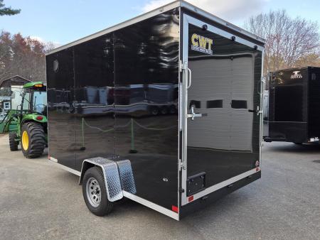 New 2026 Covered Wagon Trailers 7x12 extra height cargo trailer with rear ramp black Cargo / Enclosed Trailer