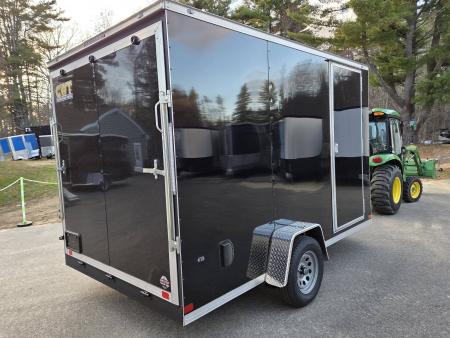 New 2026 Covered Wagon Trailers 7x12 extra height cargo trailer with rear ramp black Cargo / Enclosed Trailer