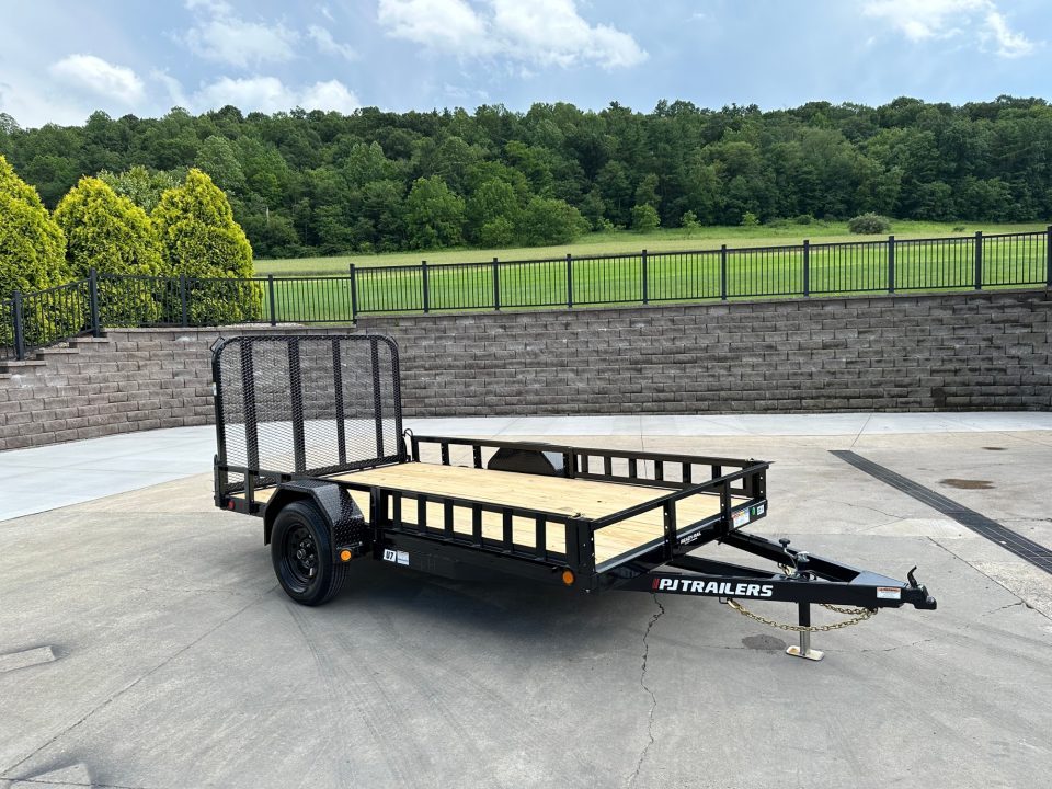 New PJ Trailers 12' Single Axle Utility (U7) - Side ATV Ramps